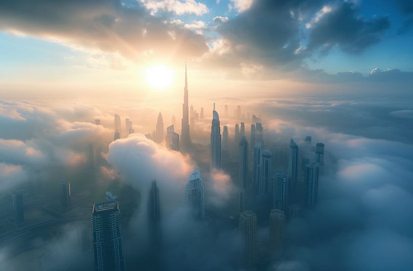 Dubai von oben von fernlichtsicht
