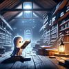 Nachts in der Bibliothek – Ein Gespenst liest von artefacti
