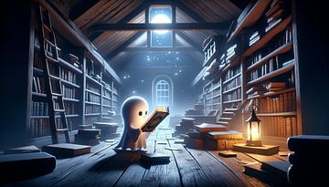 s Nachts in de bibliotheek - Een spook leest van artefacti