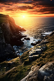 Golden hour by the sea