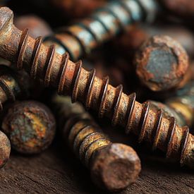 Rusty screws panorama by TheXclusive Art
