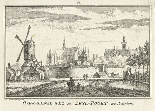 Abraham Rademaker, Vue de la Zijlpoort à Haarlem, 1727 - 1733