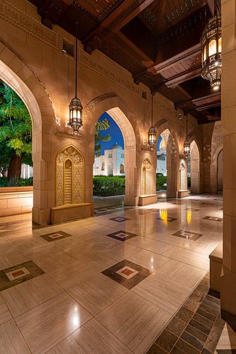 Interior of the Sultan Qaboos Grand Mosque in Oman by Jeroen Kleiberg