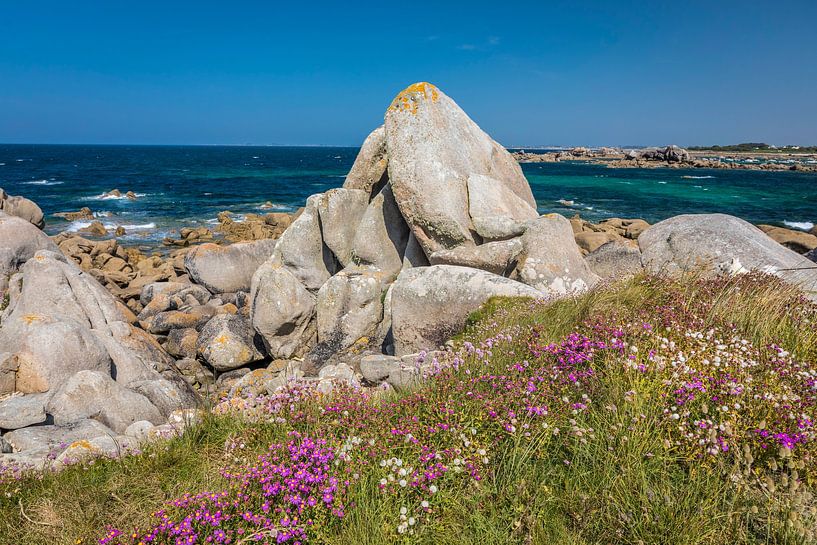 Felsformation am Plage de Rêve, Cléder, Bretagne von Christian Müringer
