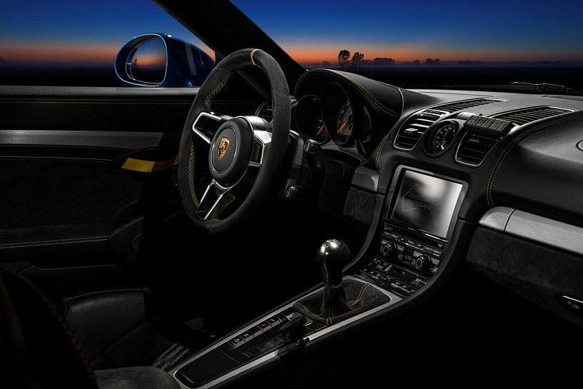 Porsche GT4 Innenraum Sonnenuntergang von Maikel van Willegen Photography