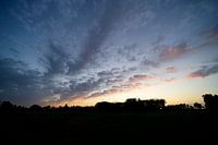 Wolken tijdens zonsondergang