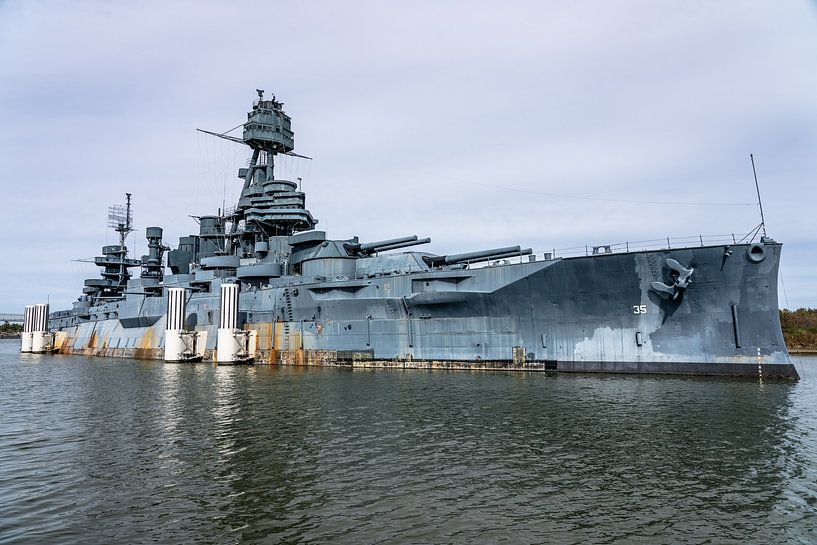 USS Texas (BB 35), ehemaliges Schlachtschiff der US Navy, das im Ersten und Zweiten Weltkrieg diente von Jaap van den Berg