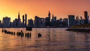 zonsondergang in new york van Joey Van Hengel