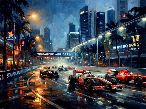 F1 Night Race Art Marina Bay Circuit