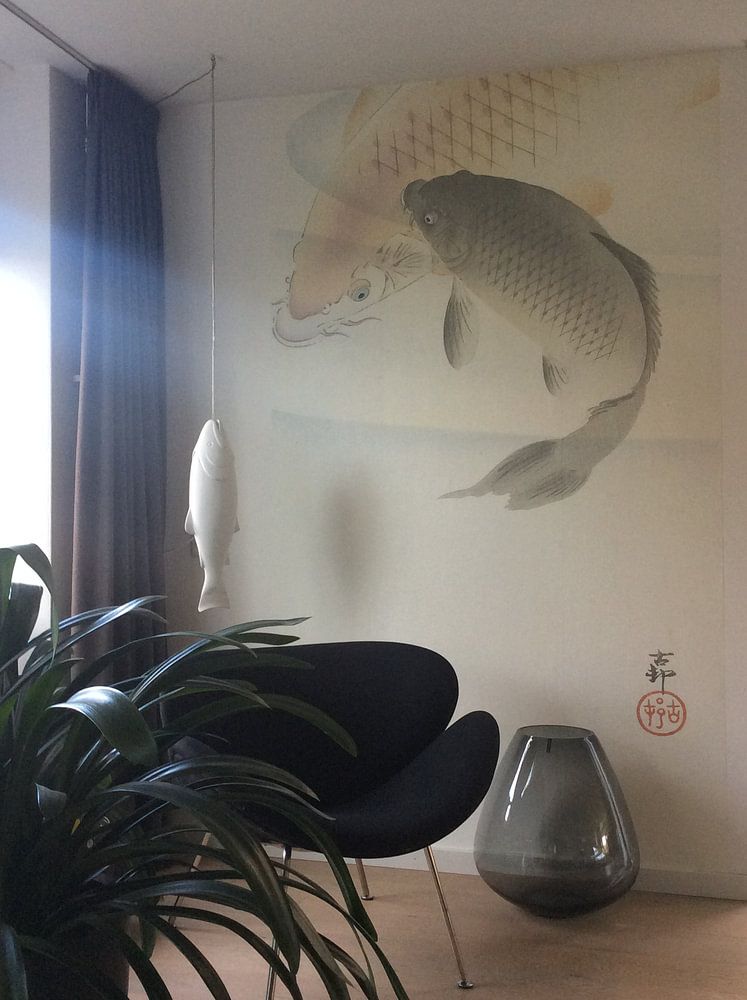 Zwei Karpfen von Ohara Koson 