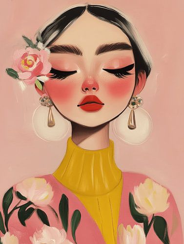 Buntes modernes Porträt