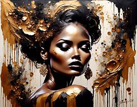 Golden Splendor 3 by Johannas Art Creations