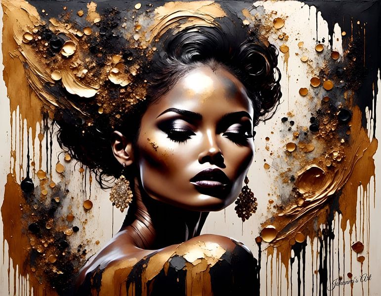 Golden Splendor 3 by Johannas Art Creations