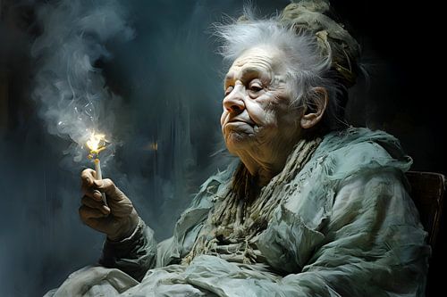 Old lady and a joint