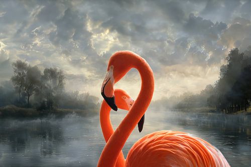 „Flamingo und ein alter Meister“