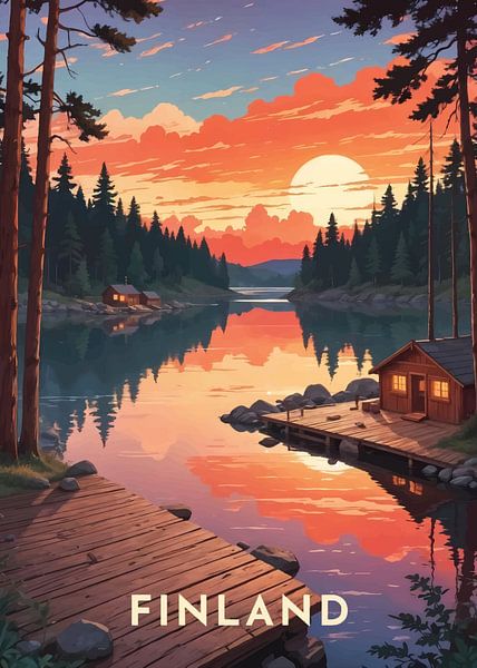 Coucher de soleil finlandais par darrent Mark