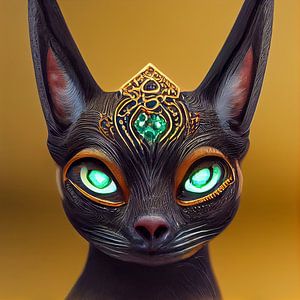 Portrait d'un chat Sphynx Art Illustration sur Animaflora PicsStock