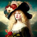 Romantische vrouwenhoed historisch gracieus landschap edel van gm_designs thumbnail