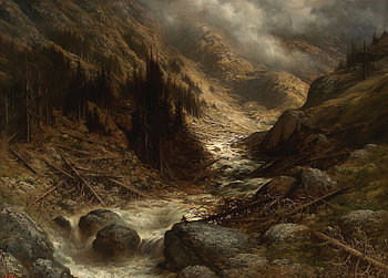 Rivier door de kloof