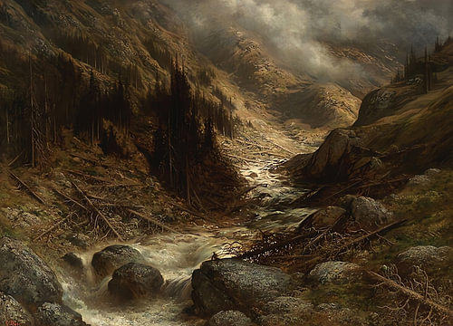 River Through the Gorge