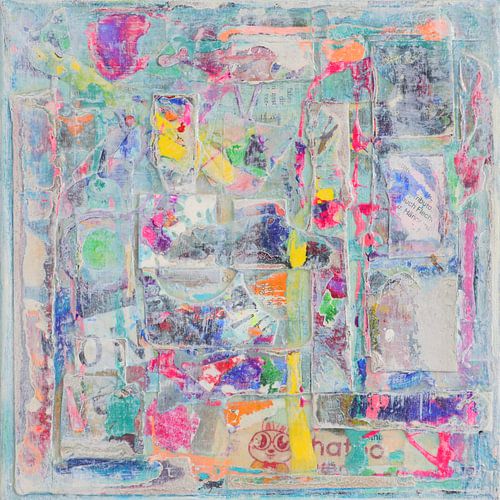 Schilderij pastel 'Schatzoeken'