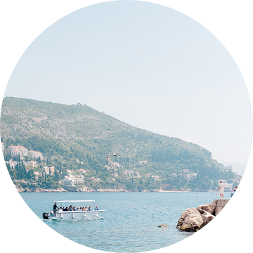 Prachtig uitzicht op vaarboot in Dubrovnik | Kroatie van Amy Hengst