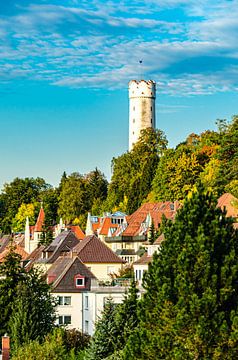 Oude stad Ravensburg met meelzak in Opper-Zwaben Duitsland van Dieter Walther