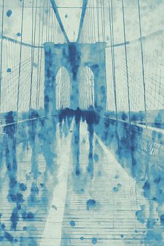 Regenwanderung über die Brooklyn Bridge