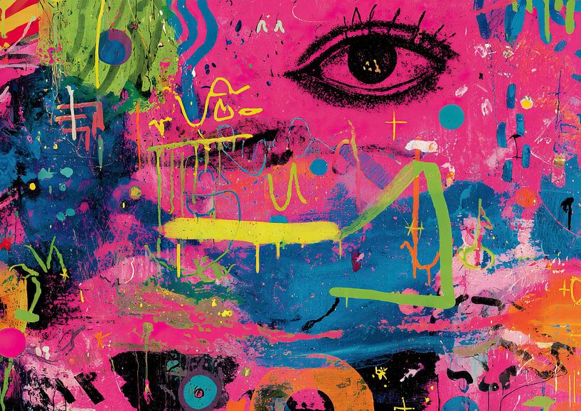 Felle Oog | Color Splash Vision van ARTEO Schilderijen