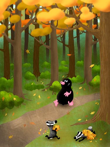 Mole in the Autumnal Forest