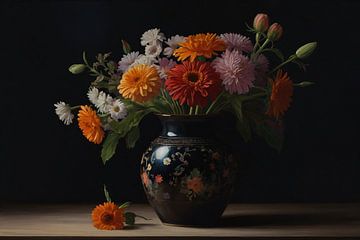 Stilleben mit Blumen von De Muurdecoratie