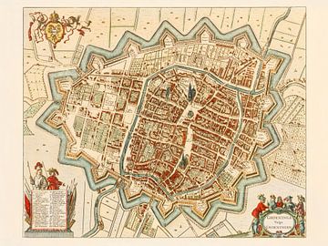 Plattegrond Groningen - 1643