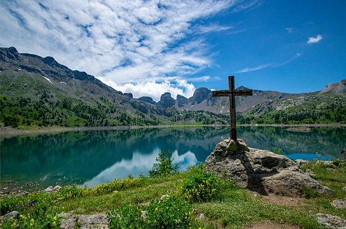 Kruis bij Lac d’Allos, Haute-Alpes, Frankrijk