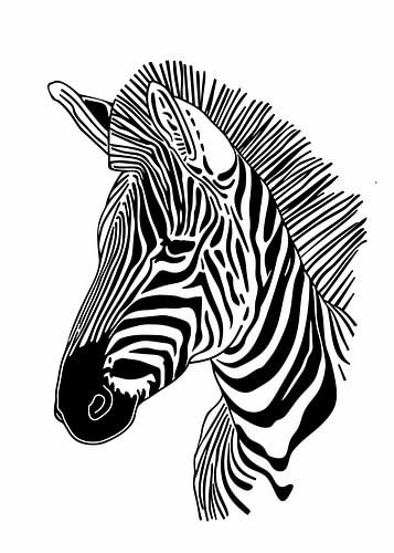 Lijnen kunst dier zebra