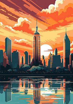 New York Art Deco Poster von Niklas Maximilian