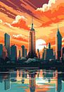 New York Art Deco Poster by Niklas Maximilian thumbnail