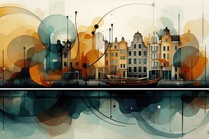 Amsterdam - abstraktes Aquarell