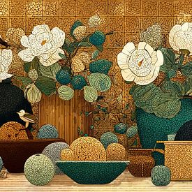 Blumenvasen | Moderne Blumenarrangements – Magie von Blickfänger Gemälde