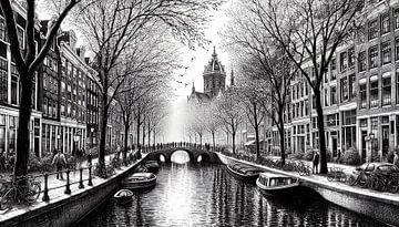 De Wallen Oudezijds Voorburgwal Amsterdam van Hendrik-Jan Kornelis