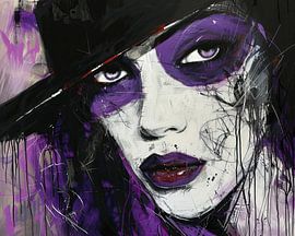 Modern Female Portrait Painting | Mysterious Gaze