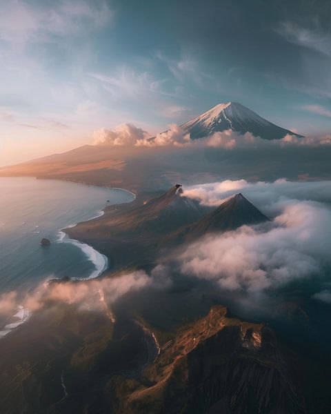 Tagesblick auf die Berge von fernlichtsicht