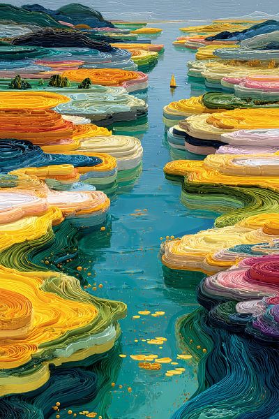paysage abstrait et coloré par Egon Zitter
