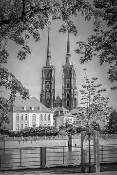 WROCLAW wroclaw Kathedraal | zwart-wit van Melanie Viola