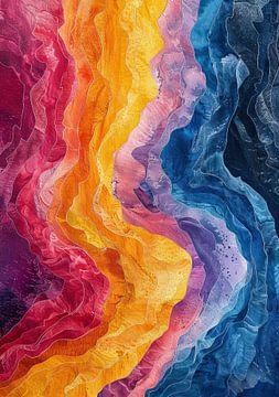 Peinture abstraite multicolore Moderne No 4 sur Niklas Maximilian