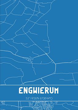 Blueprint | Carte | Engwierum (Fryslan) sur Rezona