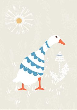 Goslings In The Sunshine by Annick