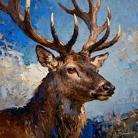 Wildtiere – Ungezähmte Anmut – Hirsch von Johannas Art Creations