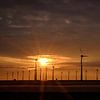 Zonsondergang bij de Eemshaven van Koos de Wit