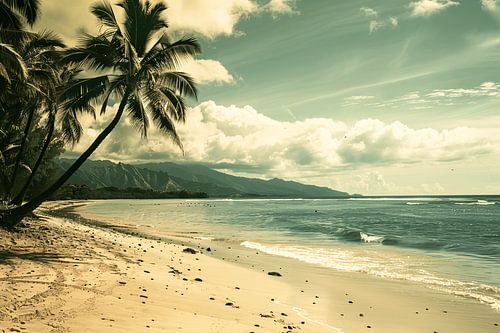 Impressionistisch Strandgezicht met Palmbomen