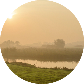 Zonsopgang over de IJssel tijdens een mooie herfstochtend van Sjoerd van der Wal Fotografie